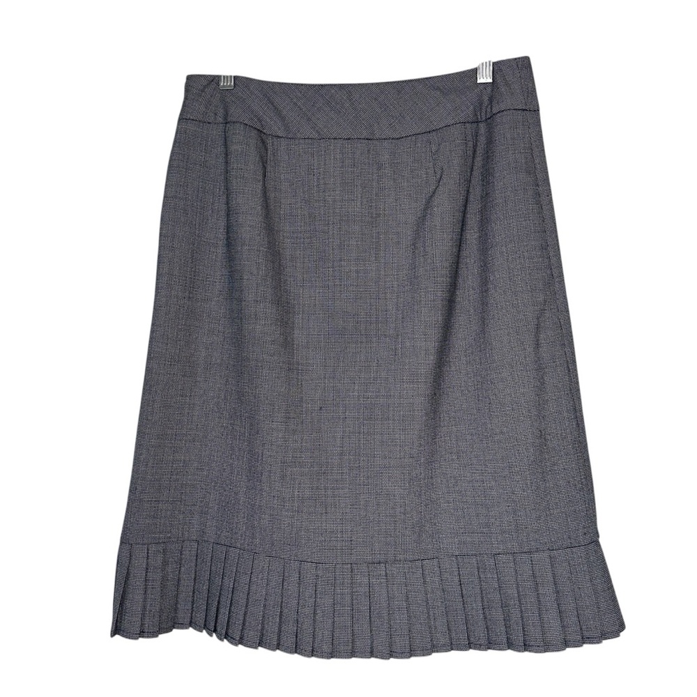 Pendleton Gray Stretch Wool Pleated Hem Pencil Sk… - image 2